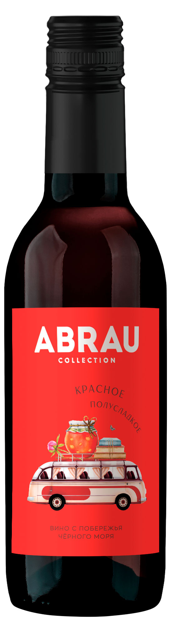 Изображение товара Вино «Абрау Дюрсо» красное полусладкое Россия, 0,187 л