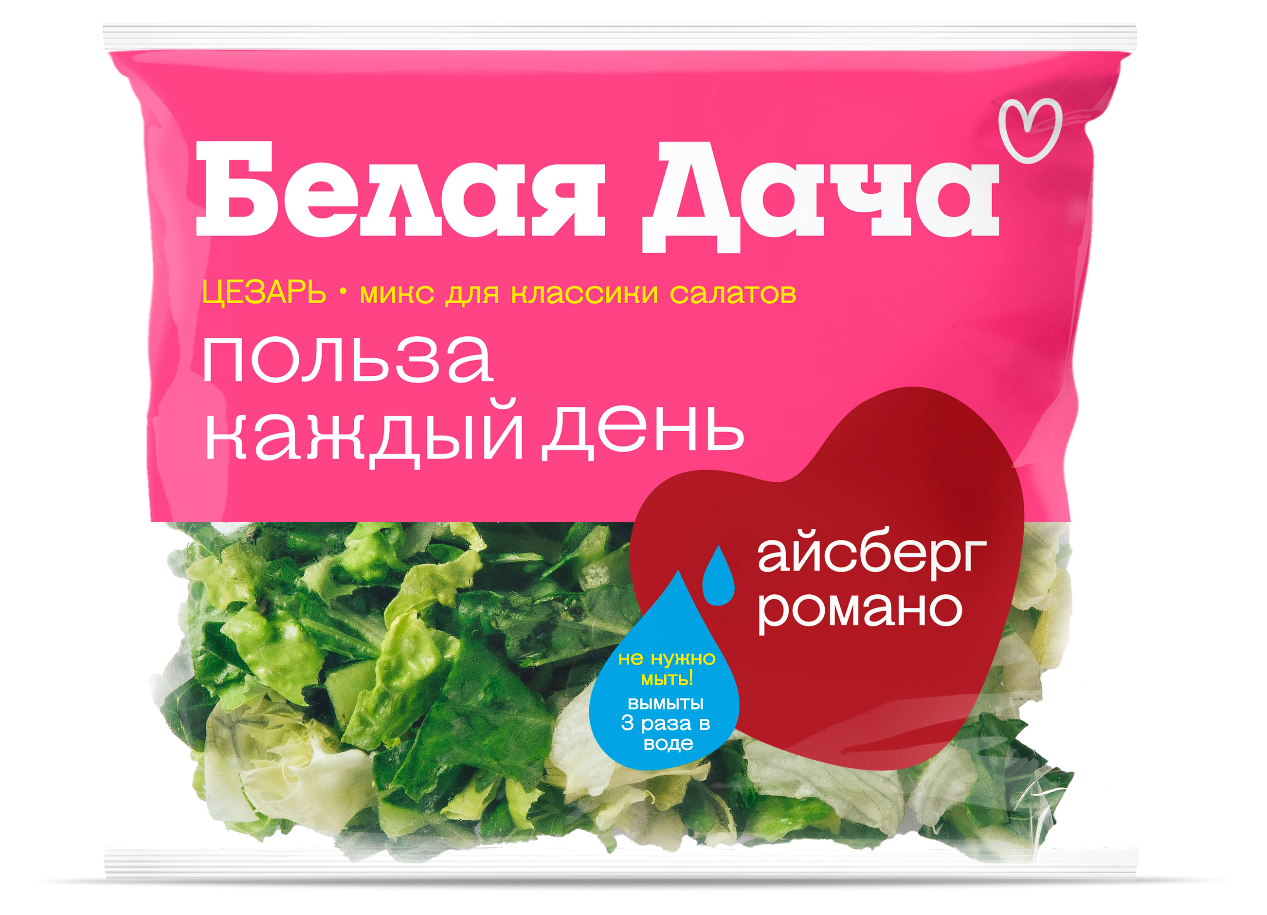 Изображение товара Салатная смесь Цезарь Айсберг, Романо 150 г