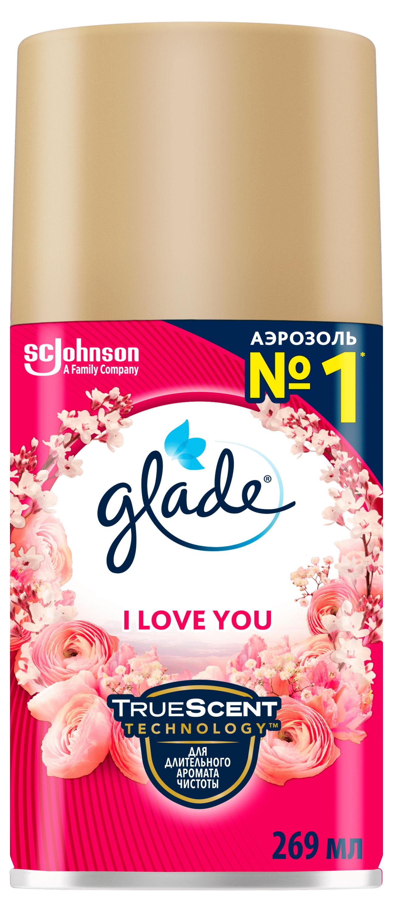 Изображение товара Освежитель воздуха Glade Automatic I Love You сменный аэрозольный баллон, 269 мл