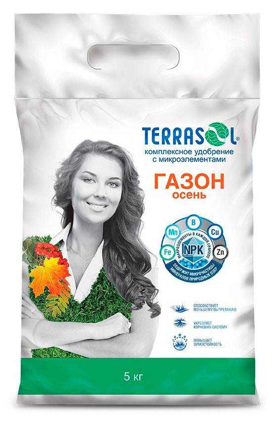 Изображение товара Удобрение для газона Terrasol Осень комплексное с микроэлементами, 5 кг