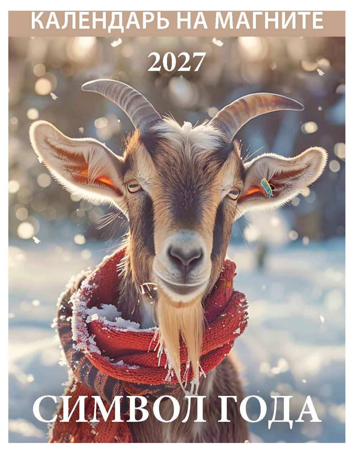 Изображение товара Календарь на магните отрывной «Дитон» Символ года на 2027 г, 96х135 мм