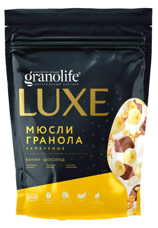 Изображение товара Мюсли-гранола Granolife запеченые банан-шоколад, 300 г