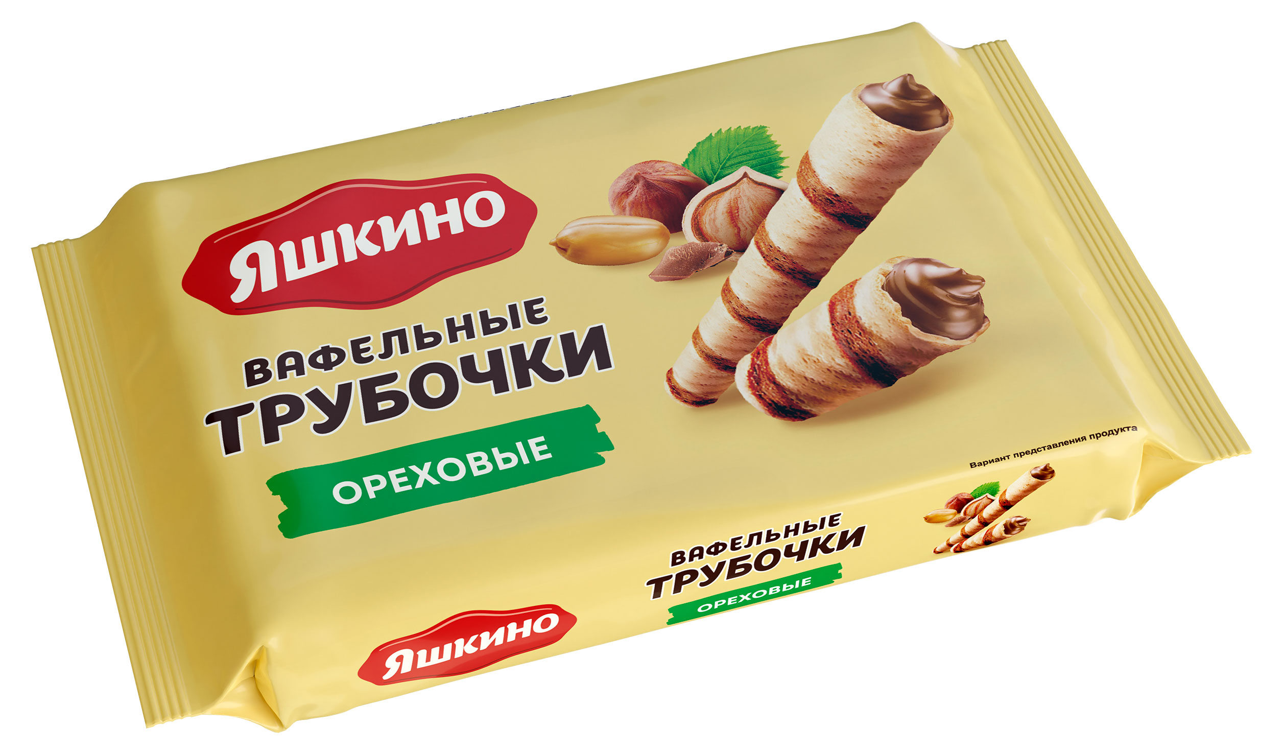Изображение товара Вафли Яшкино Ореховые с шоколадной начинкой 0.19 кг