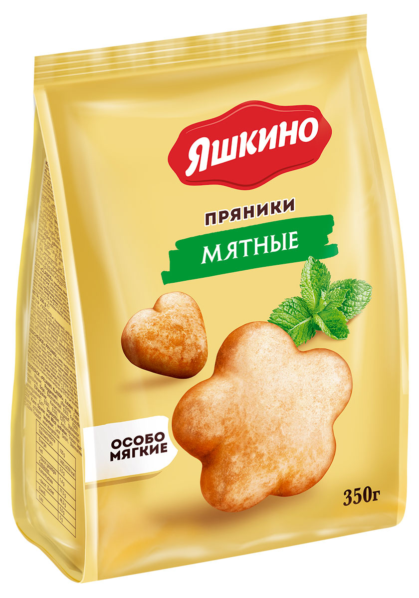 Изображение товара Пряники Яшкино Мятные классические 350 г с натуральным вкусом мяты