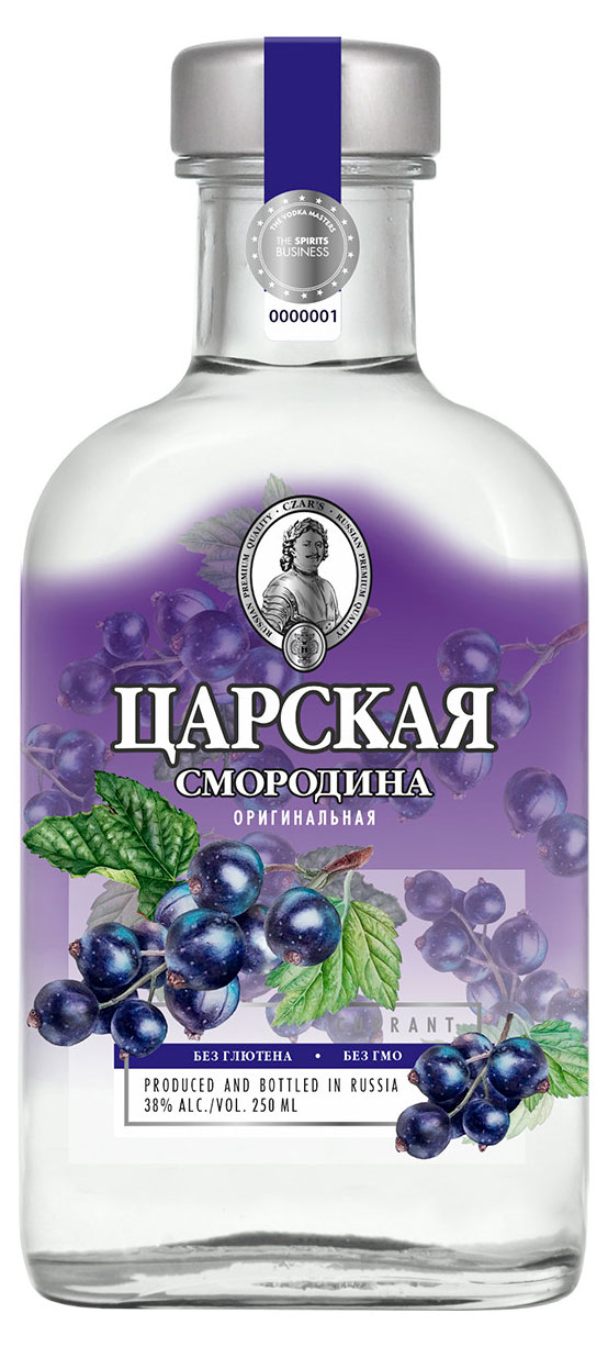 Изображение товара Настойка горькая «ЦАРСКАЯ» оригинальная смородина Россия, 0,25 л