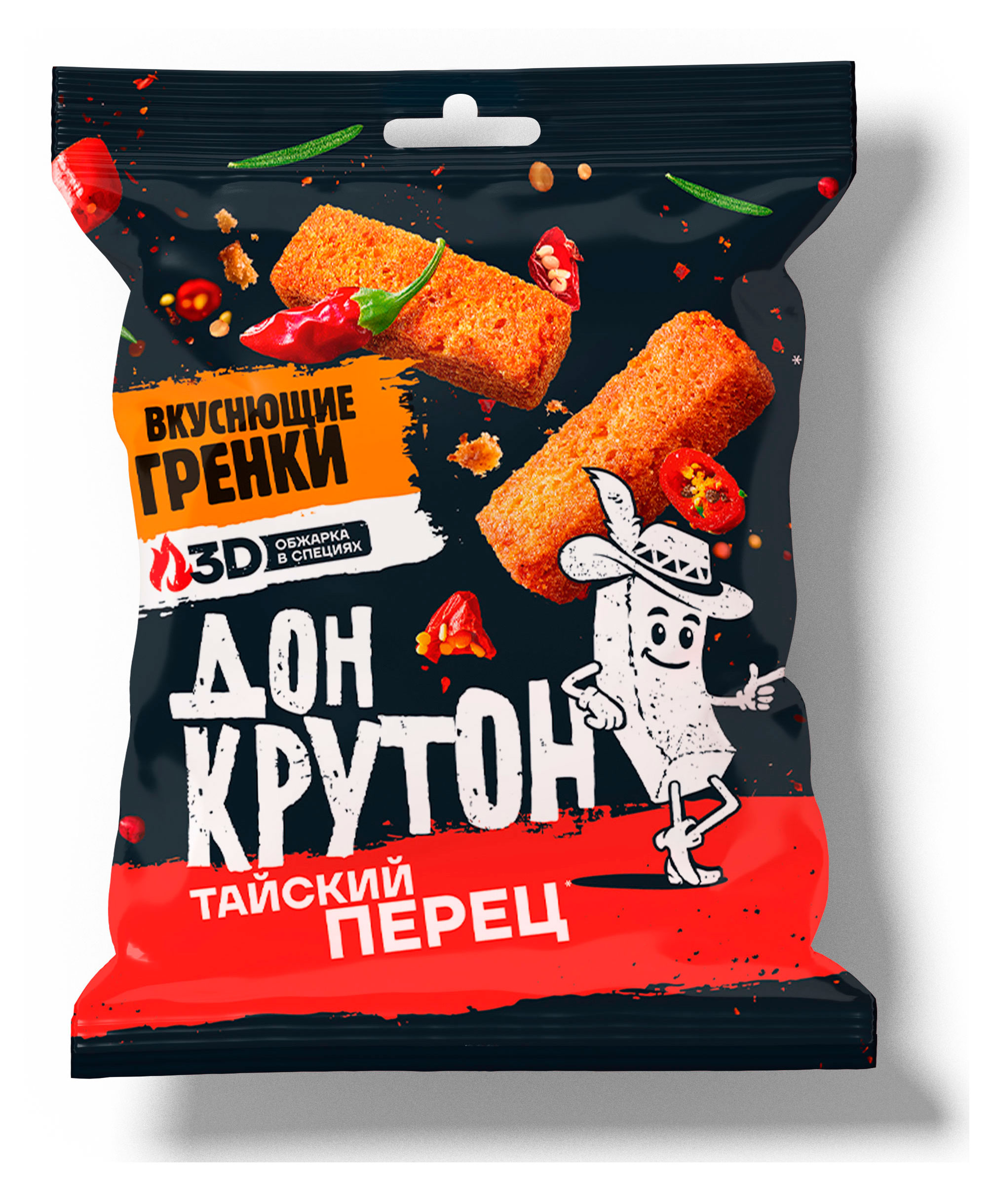 Изображение товара Гренки пшеничные «Дон Крутон» Тайский перец, 55 г