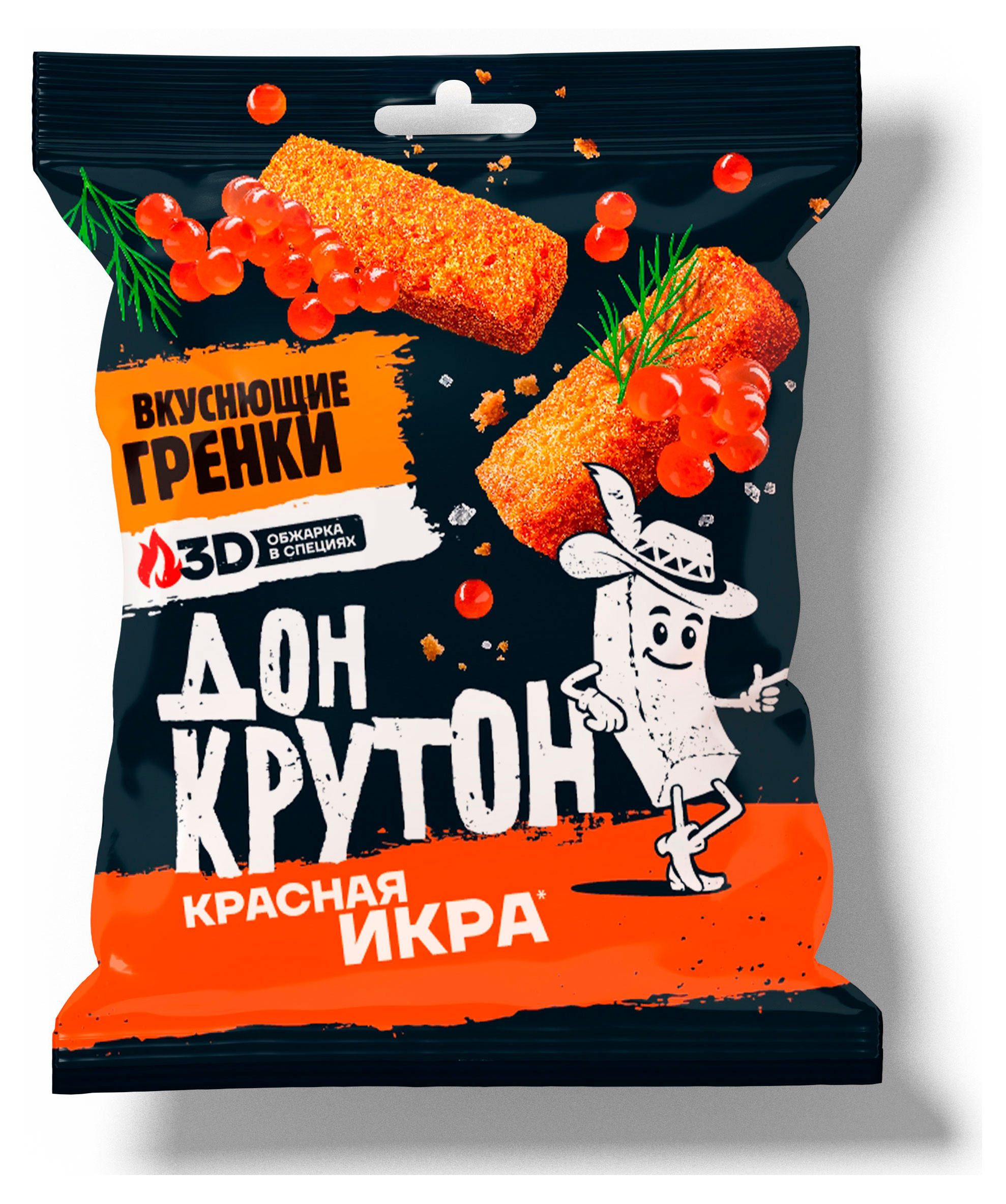 Гренки пшеничные «Дон Крутон» Красная икра, 55 г