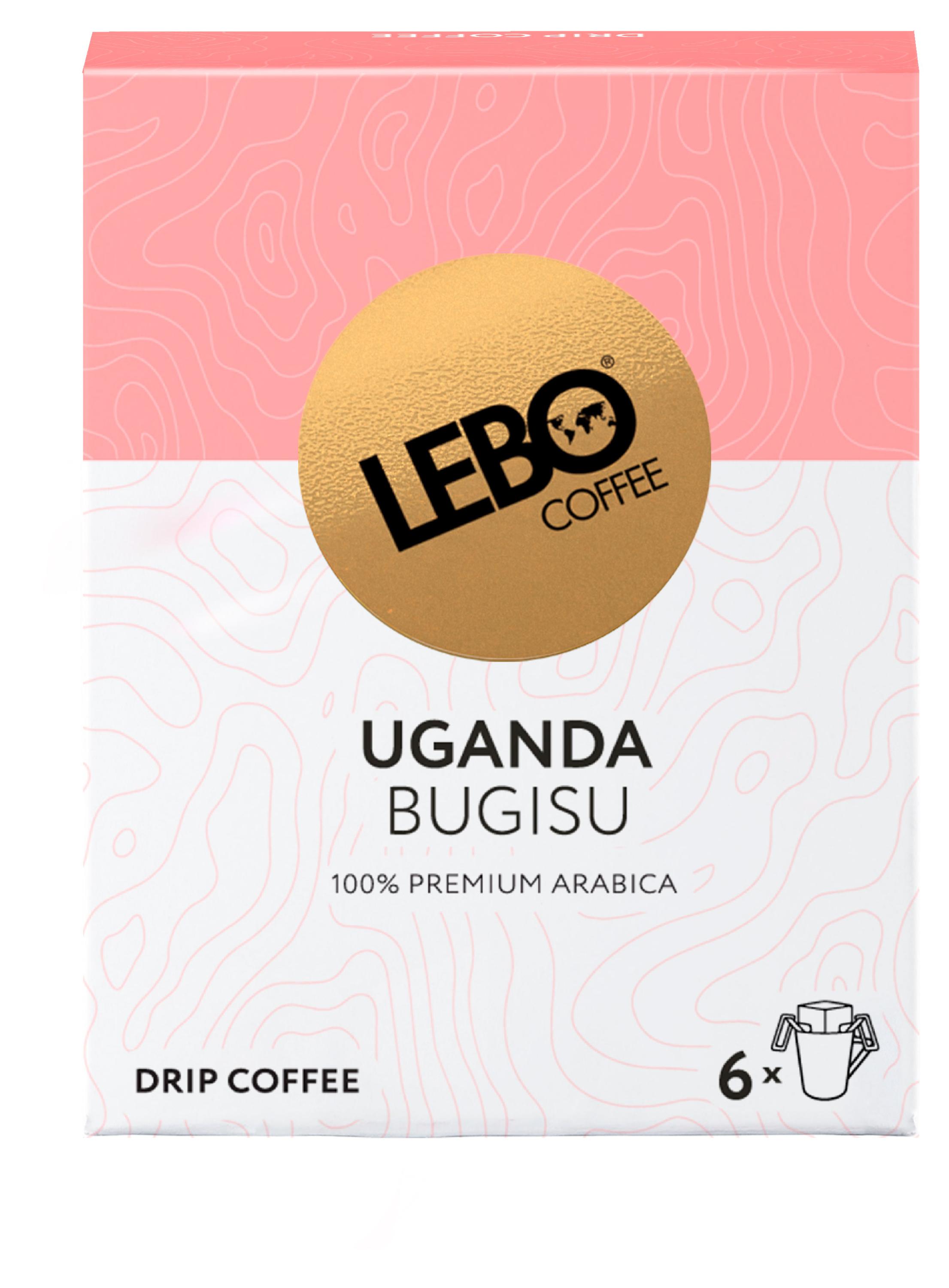 Изображение товара Кофе молотый в дрип-пакетах Lebo Uganda, 6 шт
