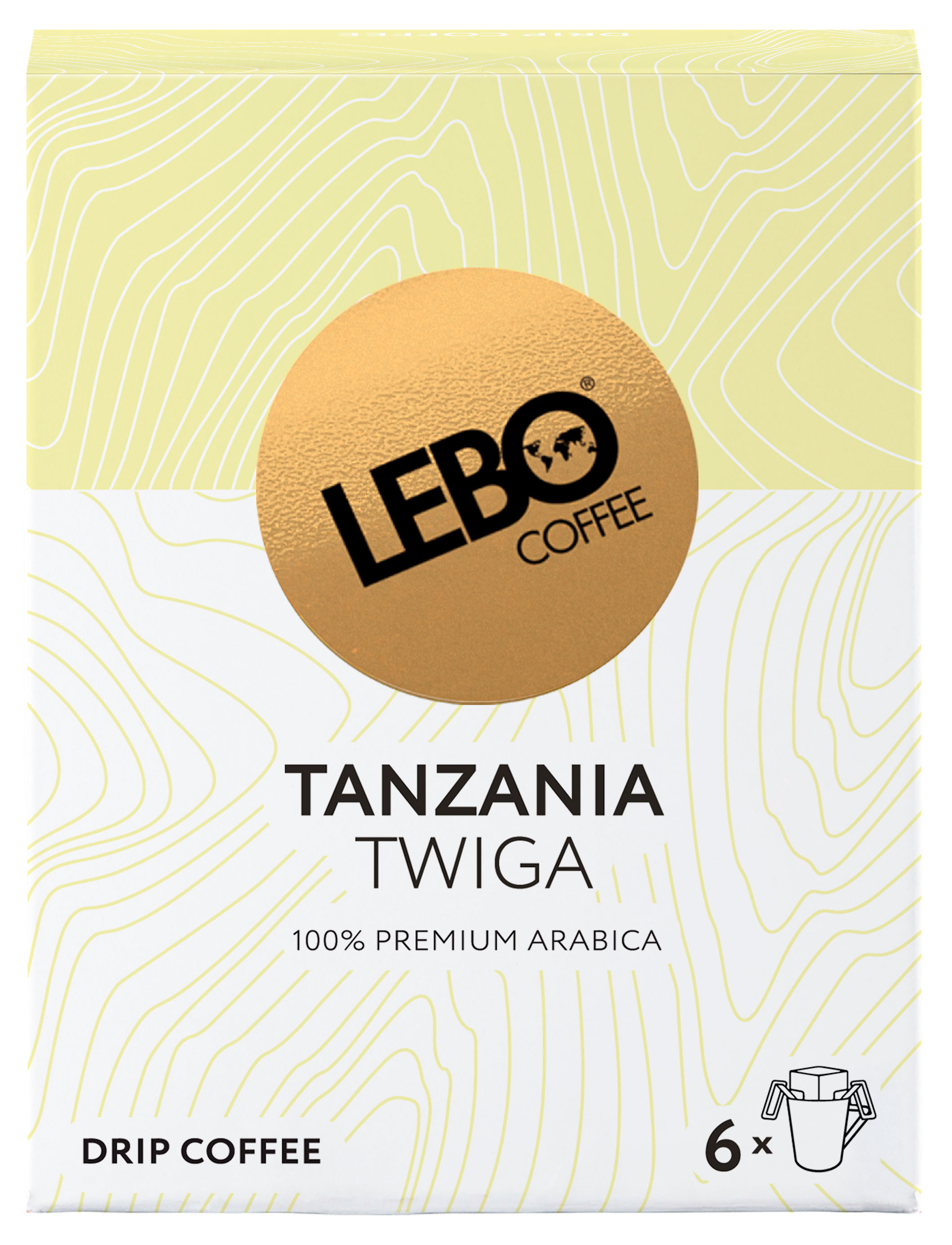 Изображение товара Кофе молотый в дрип-пакетах Lebo Tanzania, 6 шт