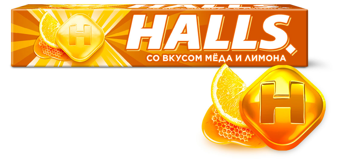 Изображение товара Карамель леденцовая Halls со вкусом меда и лимона, 25 г