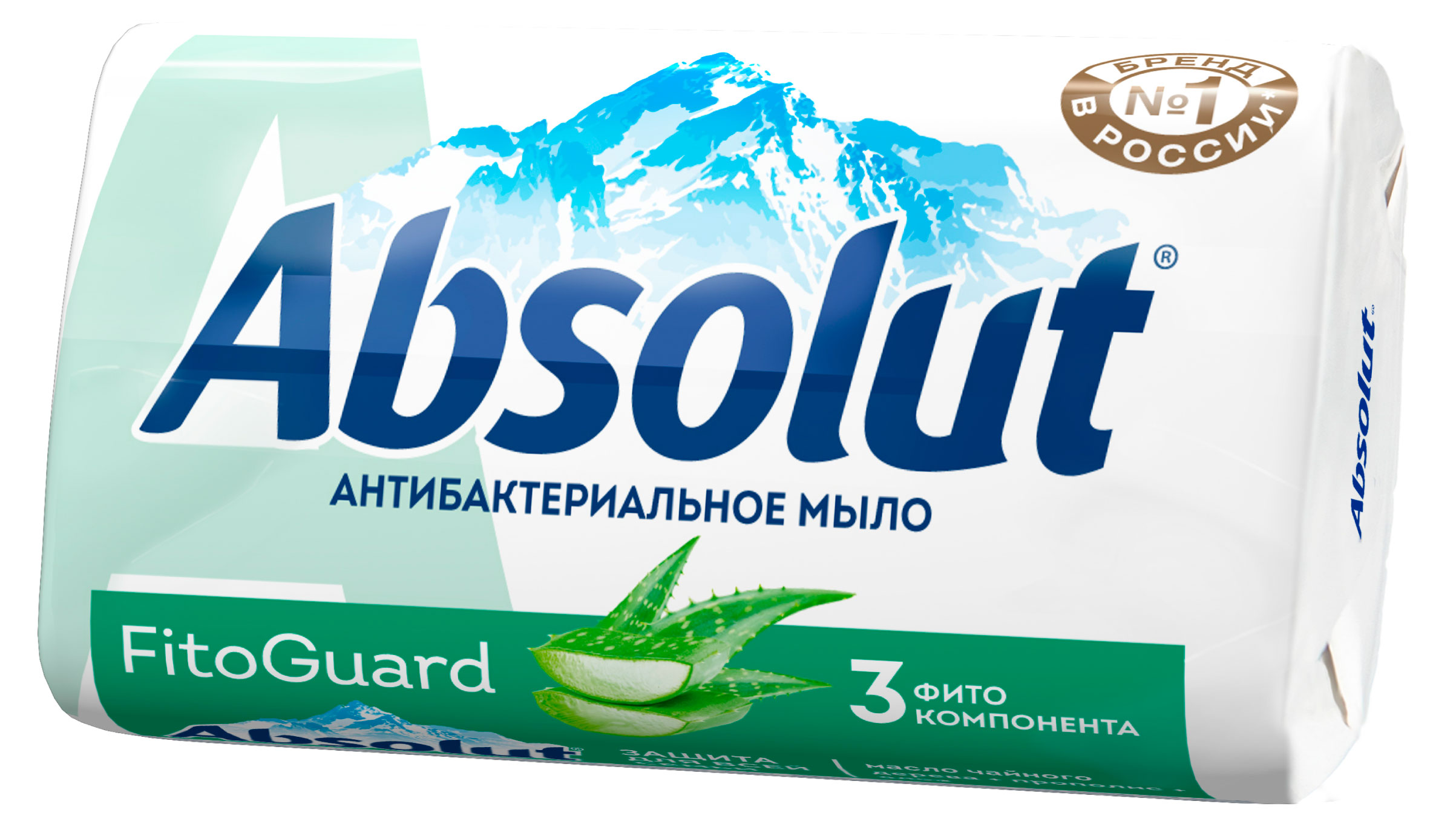 Изображение товара Мыло туалетное Absolut  FitoGuard Алоэ антибактериальное, 90 г