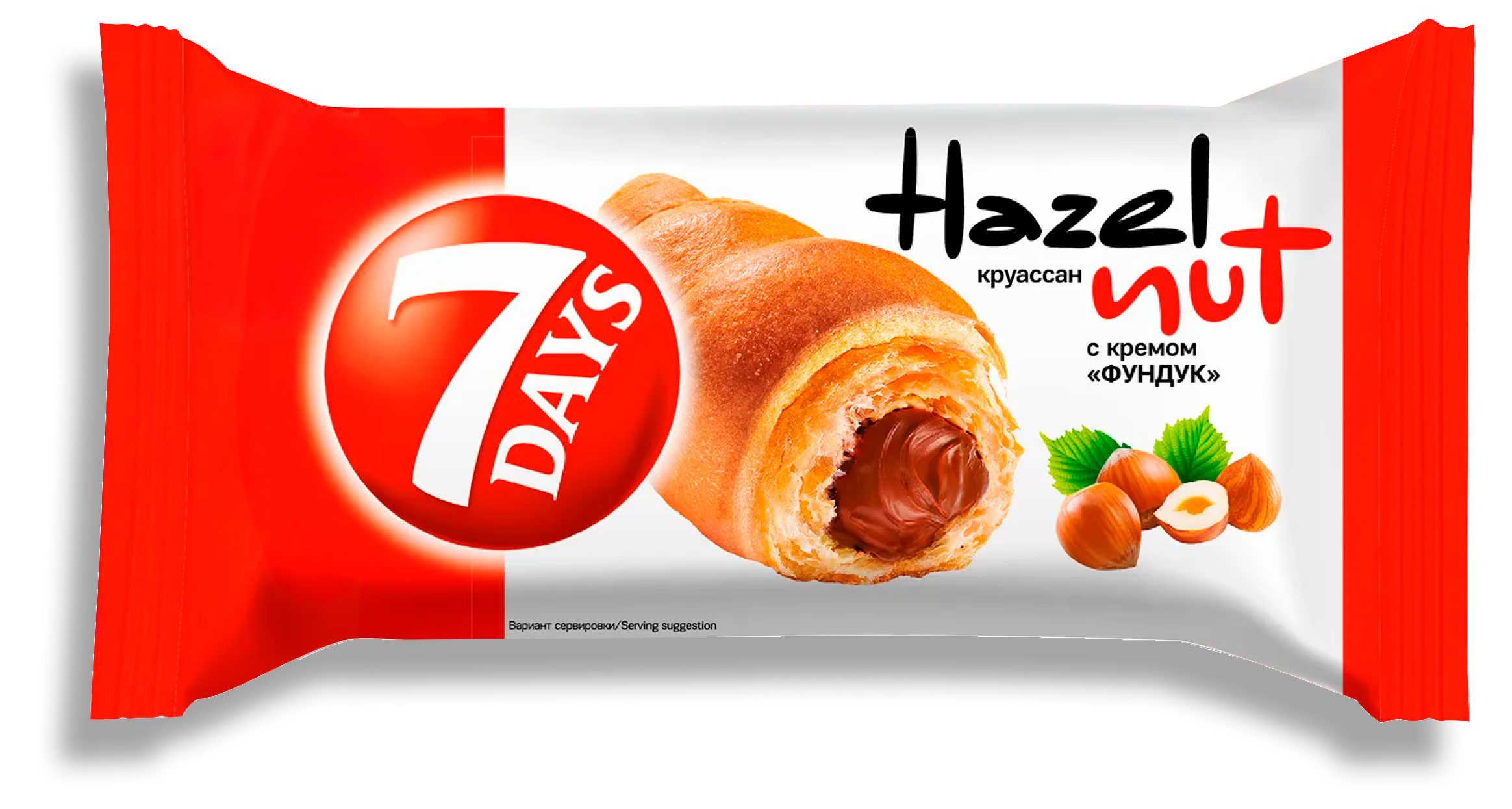 Изображение товара Круассан 7Days с кремом фундук, 65 г - вкусное быстрое угощение