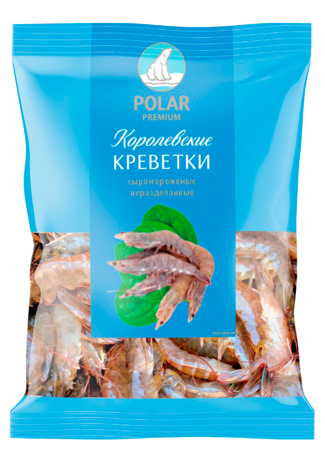 Изображение товара Креветки Королевские замороженные POLAR 50/70 неразделанные, 500 г