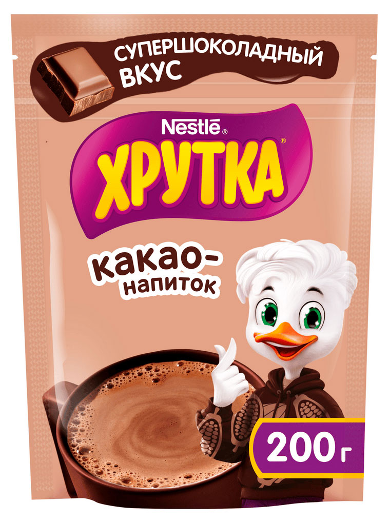 Изображение товара Какао ХРУТКА Супершоколадный вкус быстрорастворимый 200 г