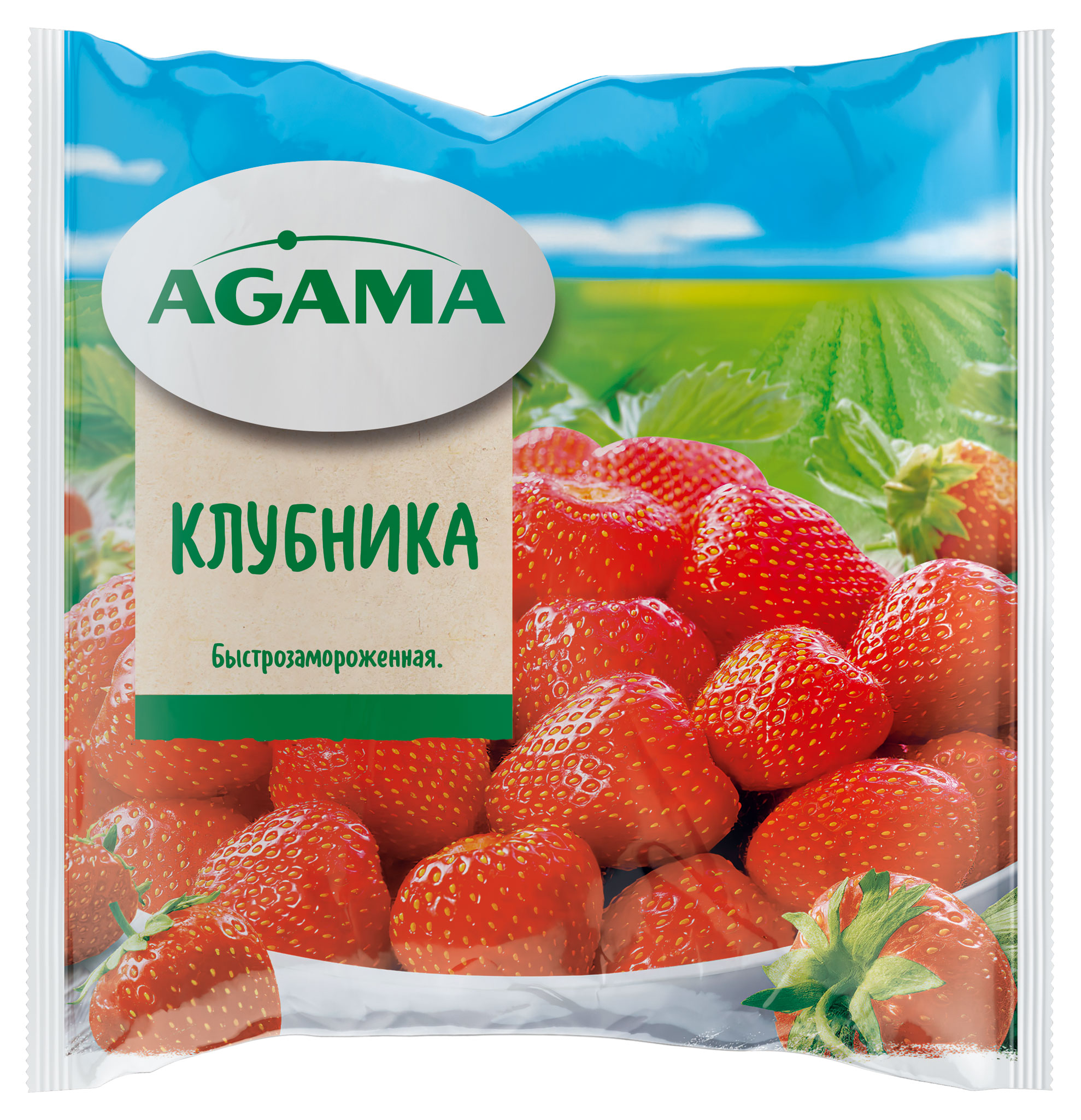 Изображение товара Замороженные ягоды Клубника Agama 0. 3 кг - свежесть и польза без добавок