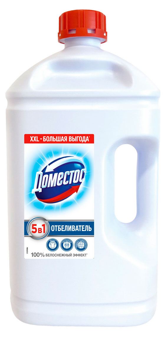 Изображение товара Чистящее средство универсальное Domestos Белоснежный эффект отбеливатель, 2,5 л