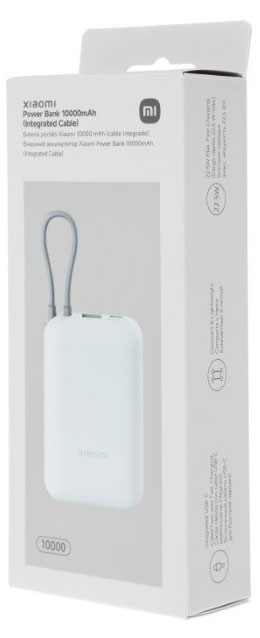 Изображение товара Внешний аккумулятор Xiaomi Power Bank 10000mAh 67W со встроенным кабелем голубой