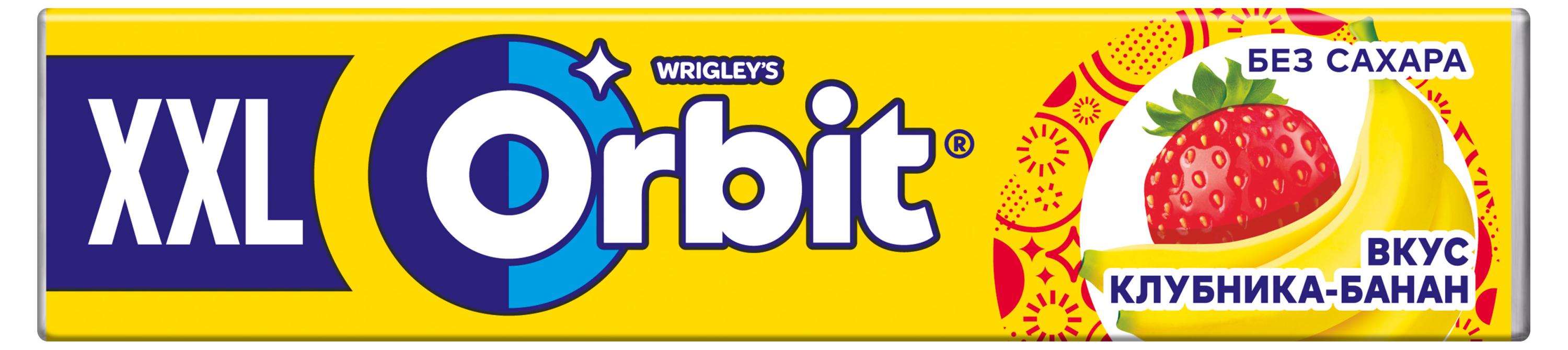 Изображение товара Резинка жевательная Orbit XXL клубника-банан без сахара, 19 г