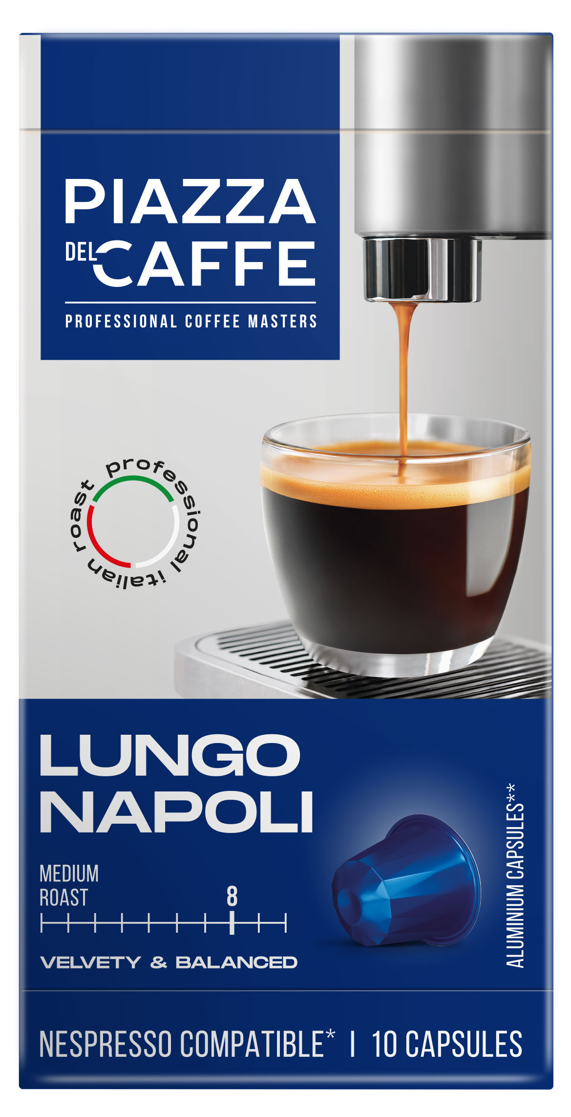 Изображение товара Кофе молотый в капсулах Piazza del Caffe Лунго Наполи, 5х10 шт