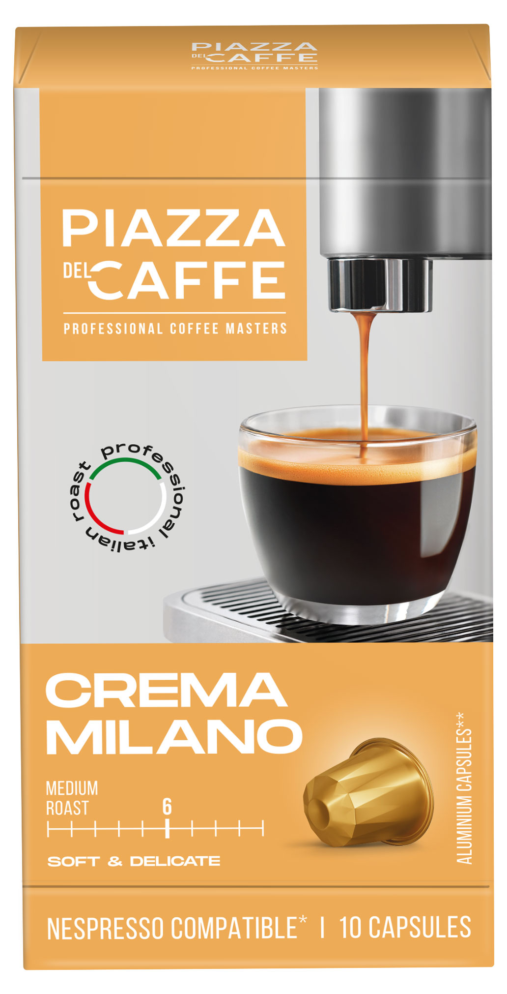 Изображение товара Кофе молотый в капсулах Piazza del Caffe Крема Милано, 5х10 шт