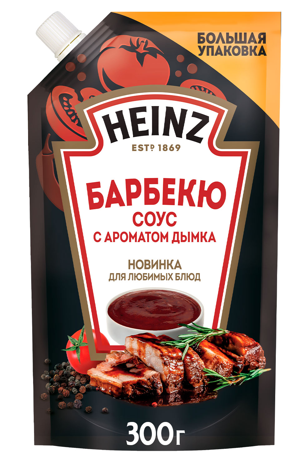 Изображение товара Соус томатный Heinz Барбекю с ароматом дымка, 300 г