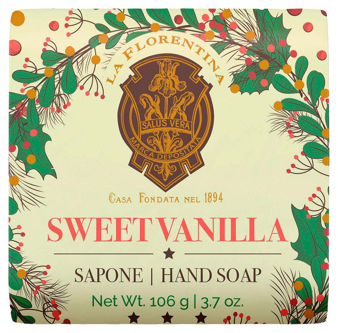 Изображение товара Мыло туалетное La Florentina сладкая ваниль Италия, 106 г