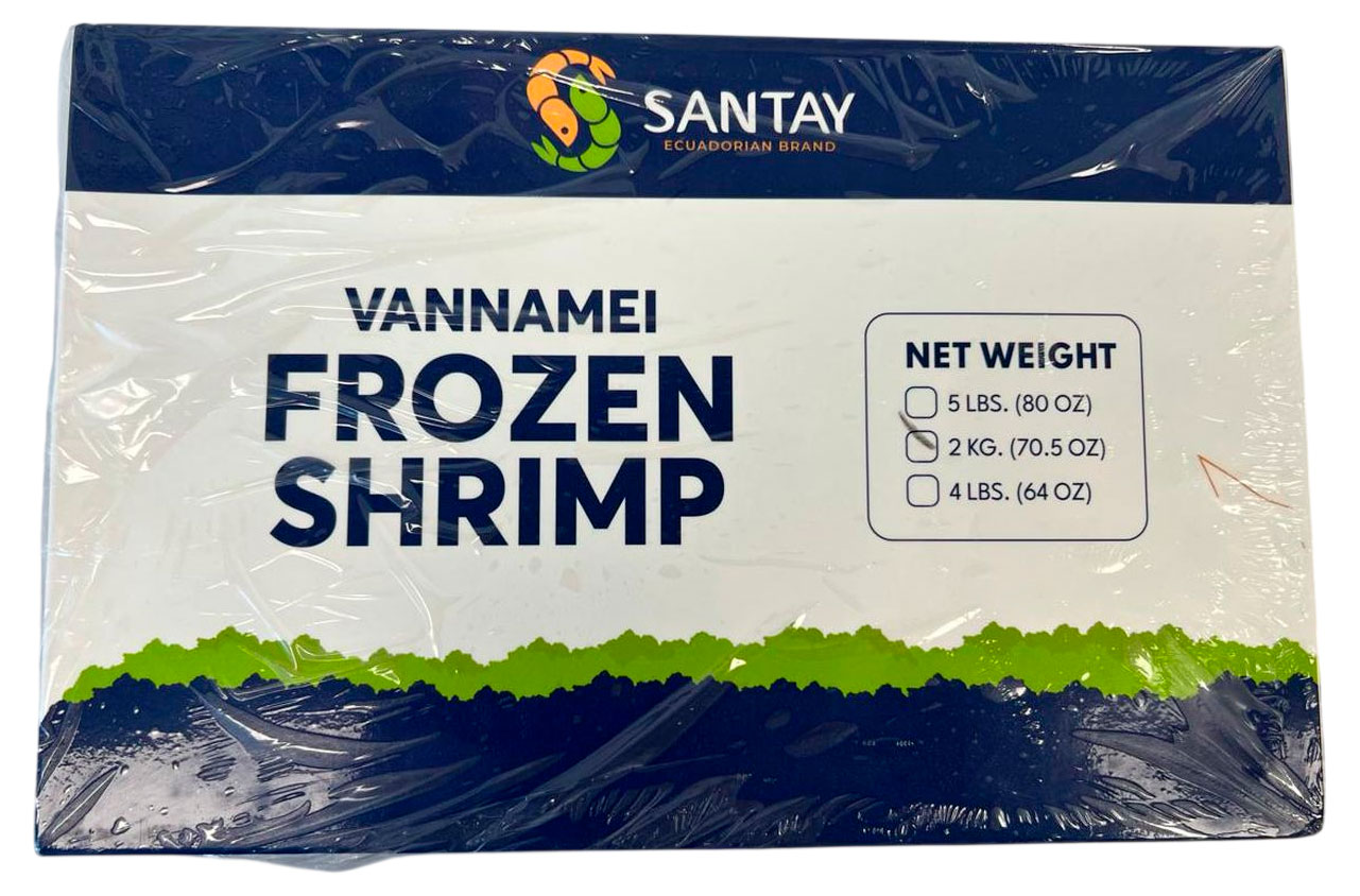 Изображение товара Креветки королевские Santay Сальмуэра 40/50 в панцире замороженные Эквадор, 2 кг