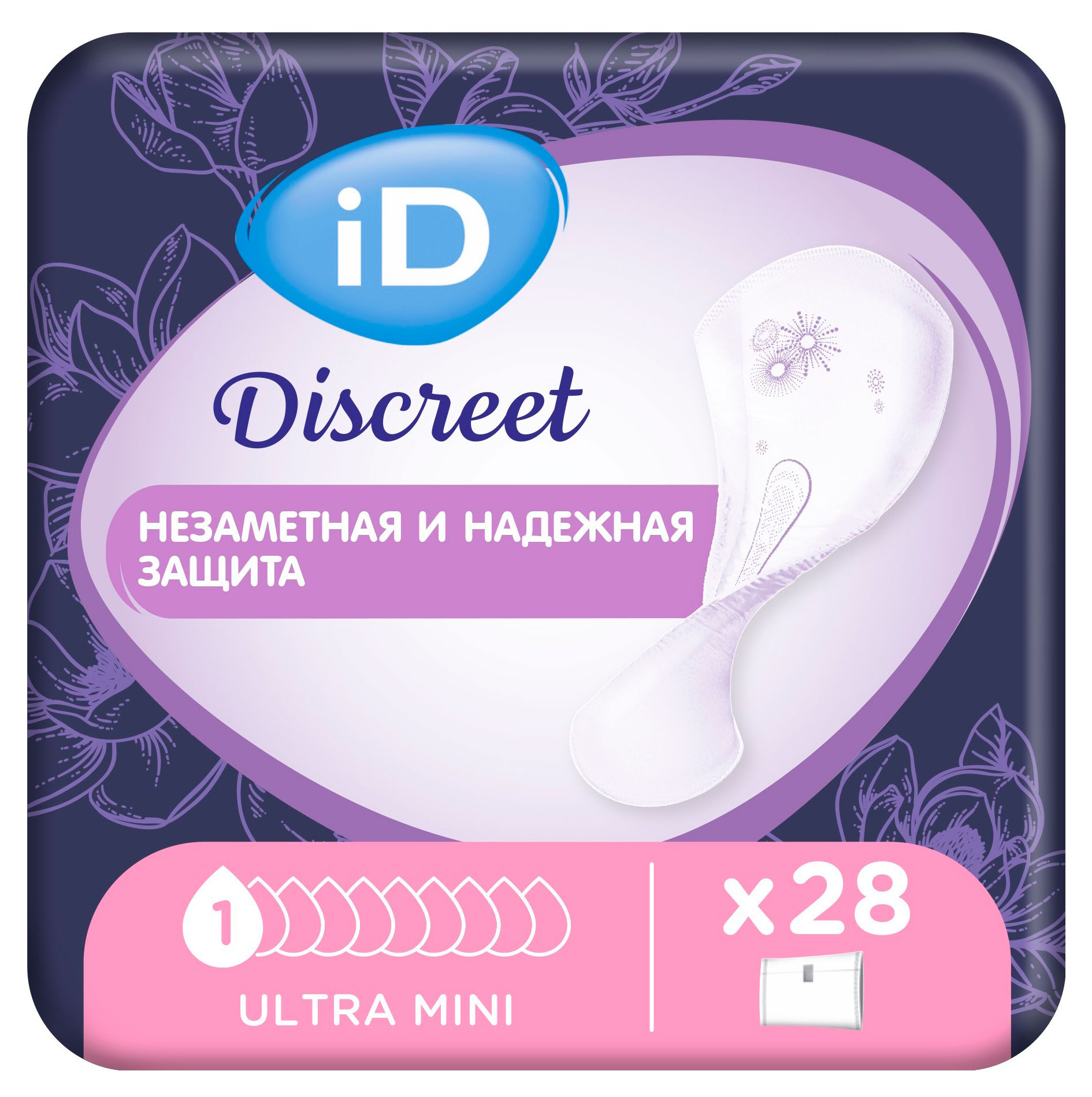 Изображение товара Прокладки урологические iD Ultra mini 1 капля Испания, 28 шт
