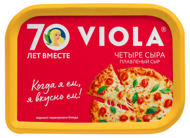 Изображение товара Сыр плавленый Viola четыре сыра 50% БЗМЖ, 200 г