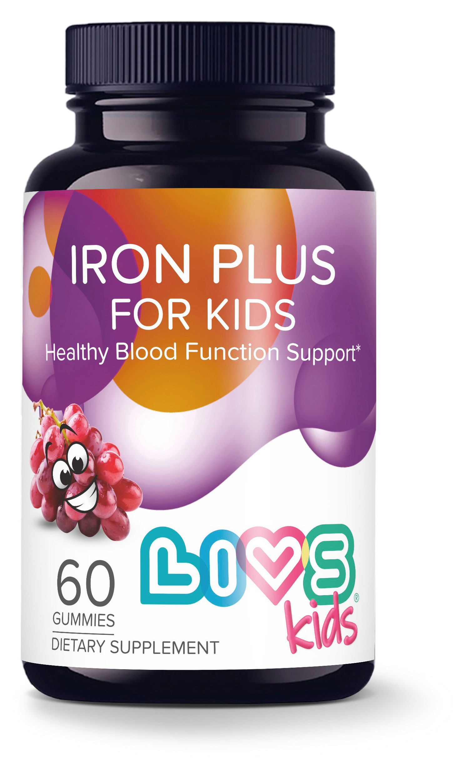 Изображение товара БАД LIVS Kids Мультивитамины железо плюс со вкусом винограда мармеладные пастилки с 3 лет Израиль, 60 шт