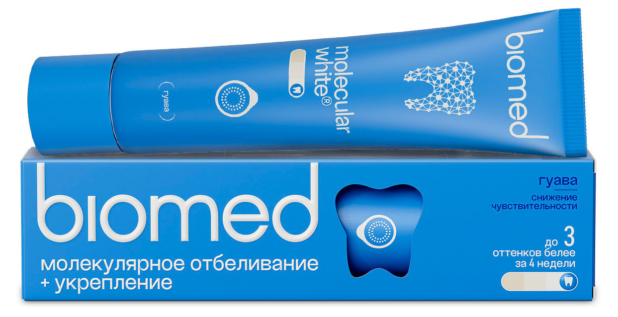 Изображение товара Зубная паста Biomed Снижение чувствительности 65 г - укрепляющая и отбеливающая