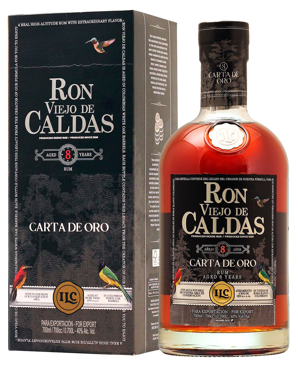 Изображение товара Ром Viejo de caldas Carta De Oro 8 Years Колумбия, 0,7 л
