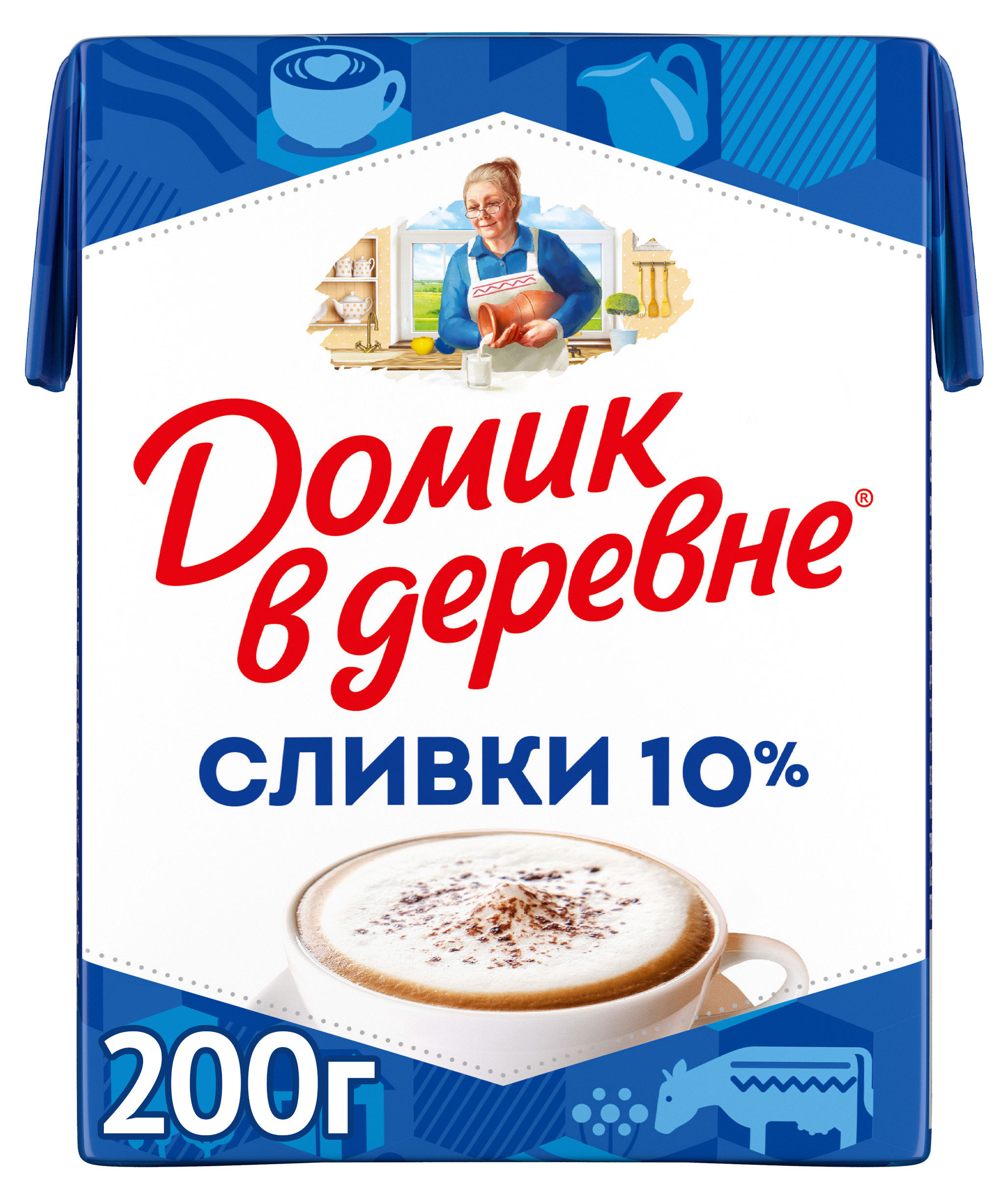 Изображение товара Сливки питьевые 10% Вимм-Билль-Данн, стерилизованные, 200 г