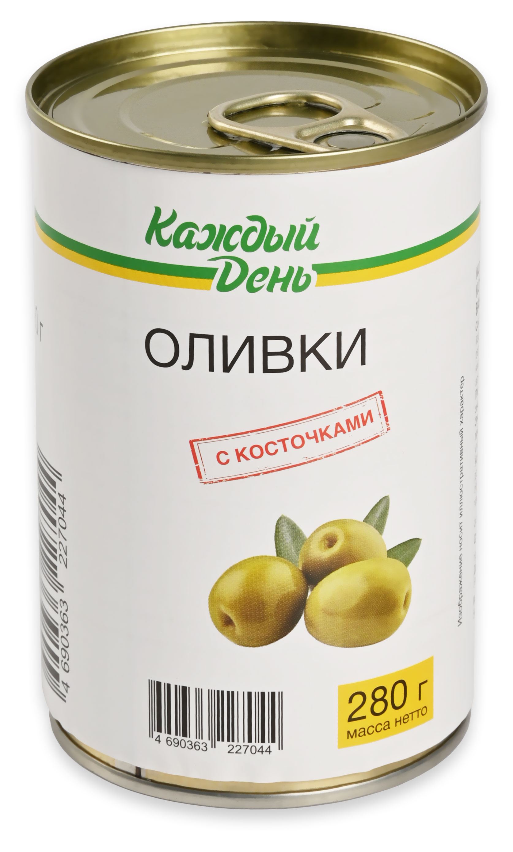 Изображение товара Оливки «Каждый день» с косточкой, 300 г