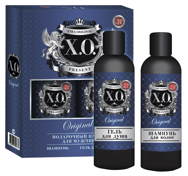 Изображение товара Набор подарочный для мужчин Q.P. XO Original, Гель для душа 250 мл + Шампунь для волос 250 мл