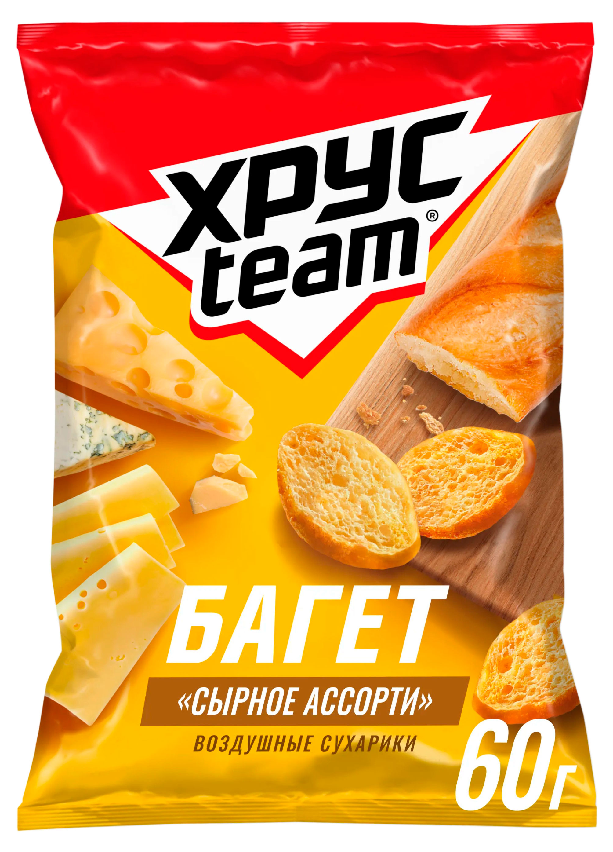 Изображение товара Сухарики Хрусteam Багет Сыр 60 г