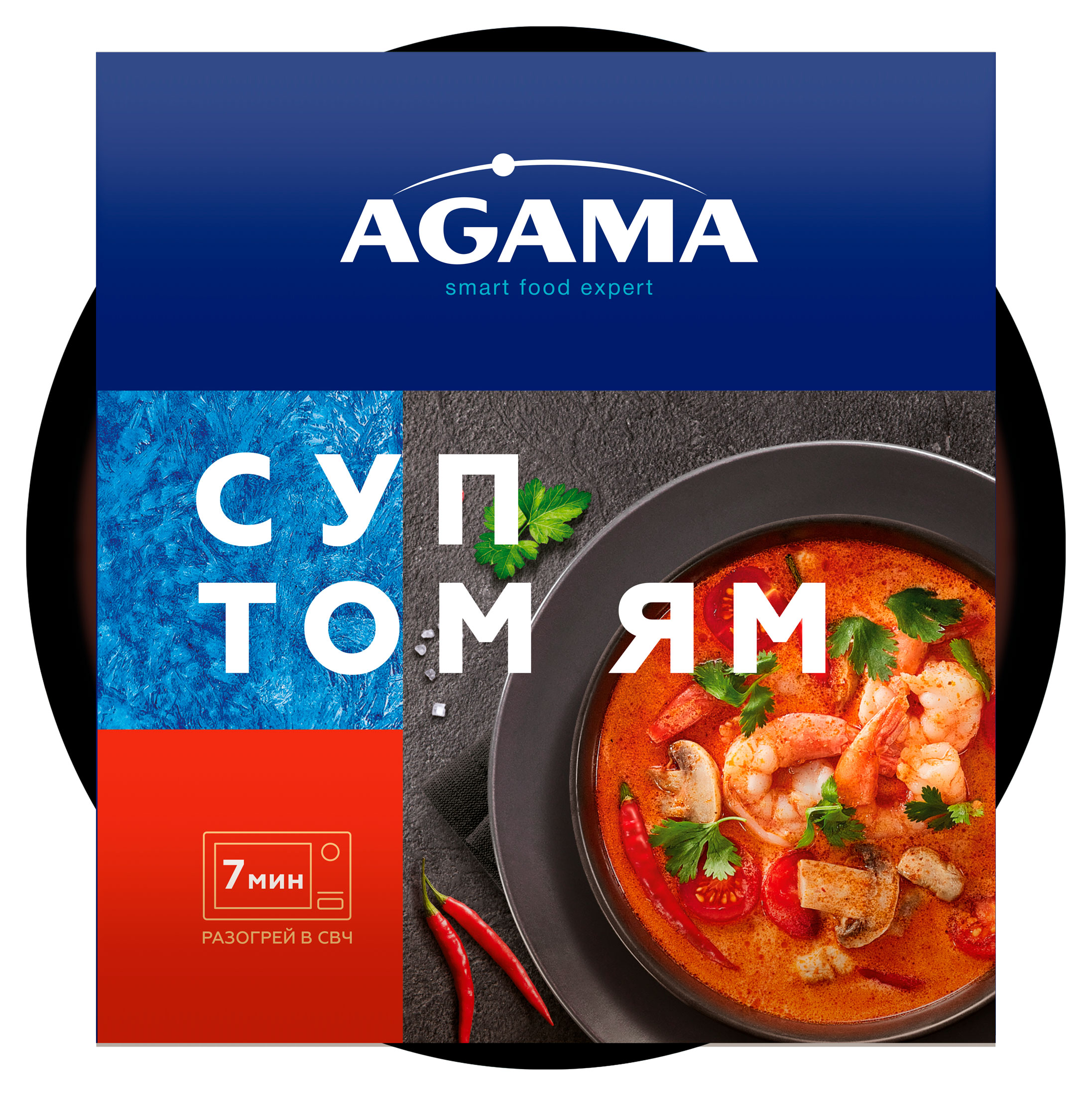 Изображение товара AGAMA Суп Том-ям с креветками и вешенками, 250 г
