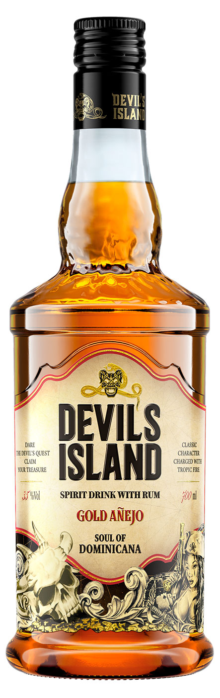 Изображение товара Коктейль на основе рома Devil's Island Gold Anejo Россия, 0,7 л