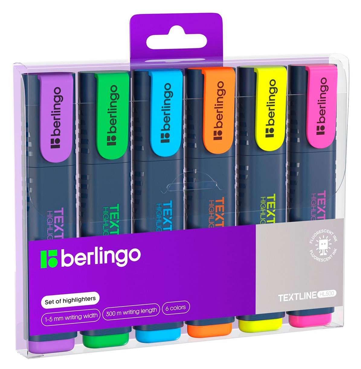 Изображение товара Набор текстовыделителей Berlingo Textline HL500 1-5 мм, 6 цветов