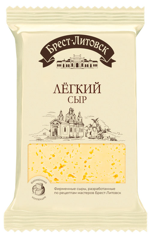 Изображение товара Сыр полутвердый Легкий «Брест-Литовск» 35% БЗМЖ Беларусь, 180 г