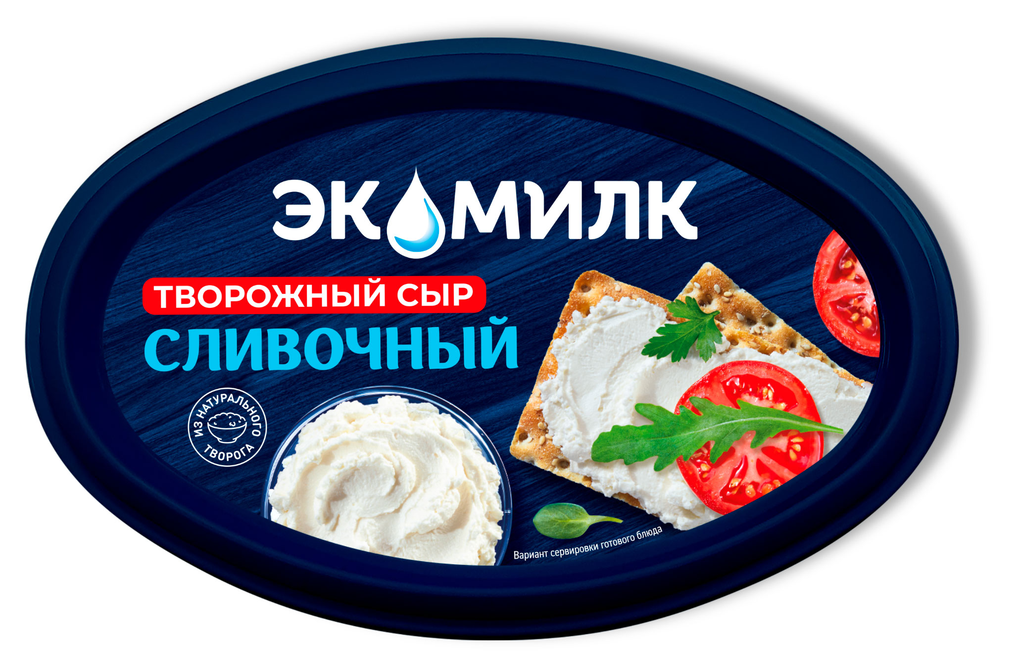 Изображение товара Сыр творожный Экомилк 60% БЗМЖ, 120 г - сливочный вкус