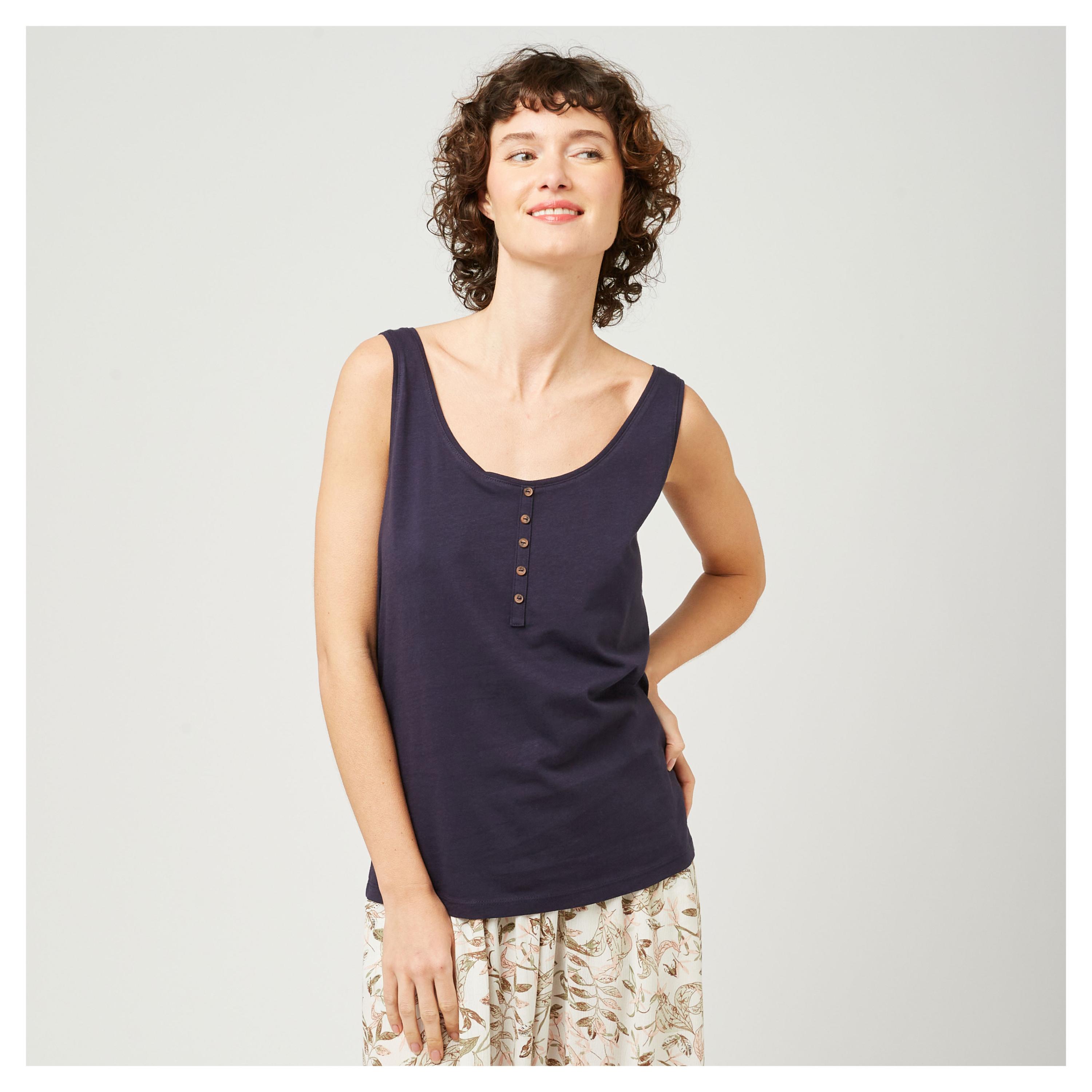 Изображение товара Майка женская InExtenso синяя с пуговицами, XS-XXL