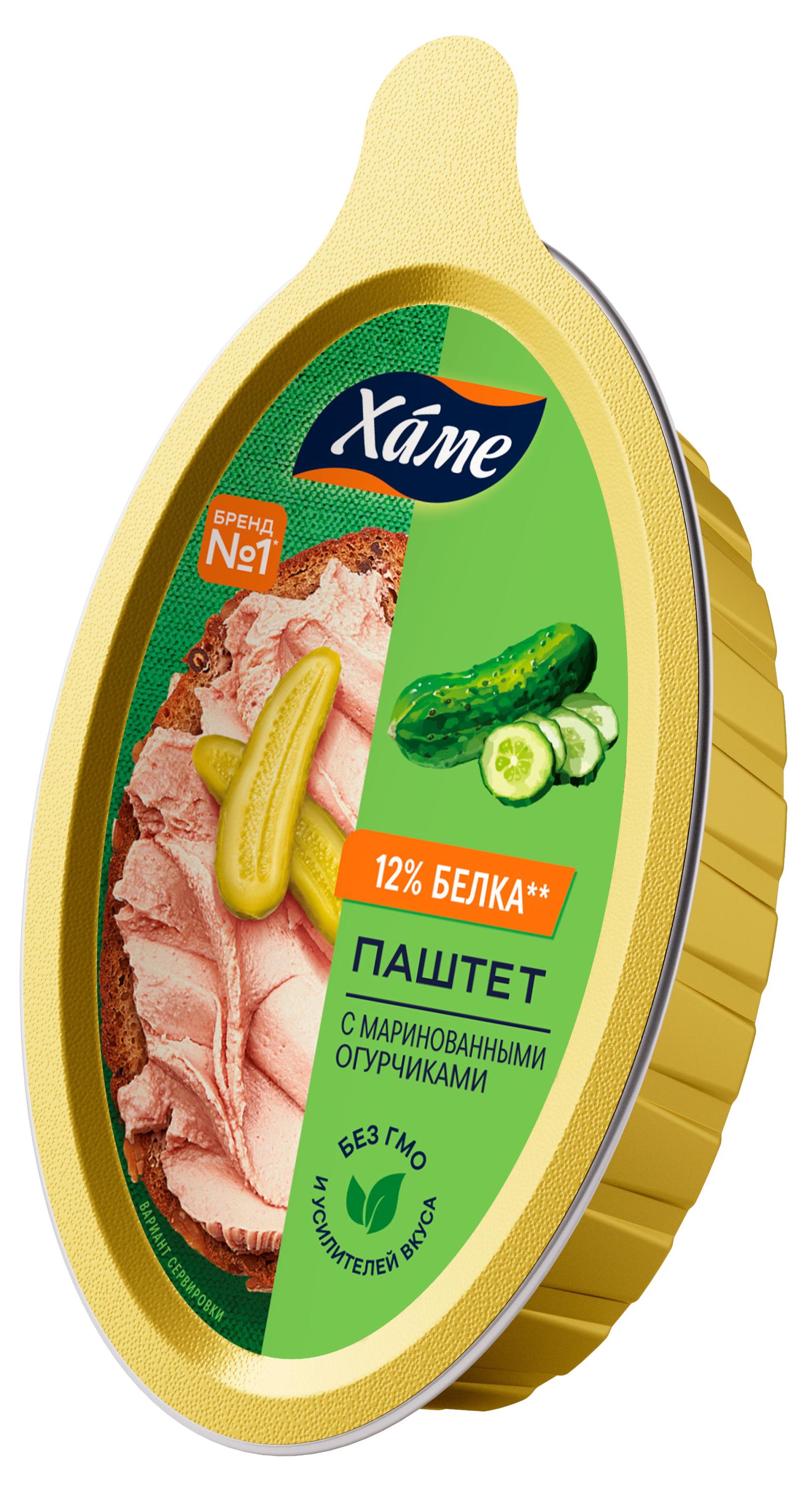 Изображение товара Мясной паштет Hame с огурцами 105 г - вкусная закуска на бутербродах