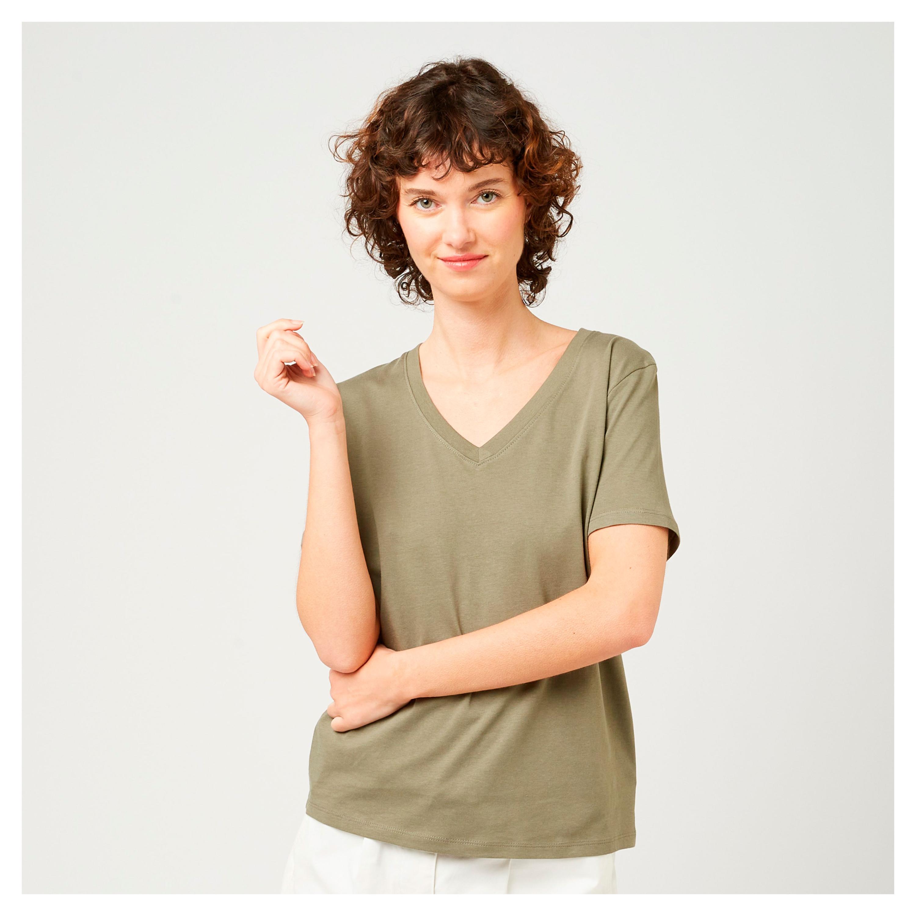 Изображение товара Футболка женская InExtenso с коротким рукавом хаки, р. XS-XXL