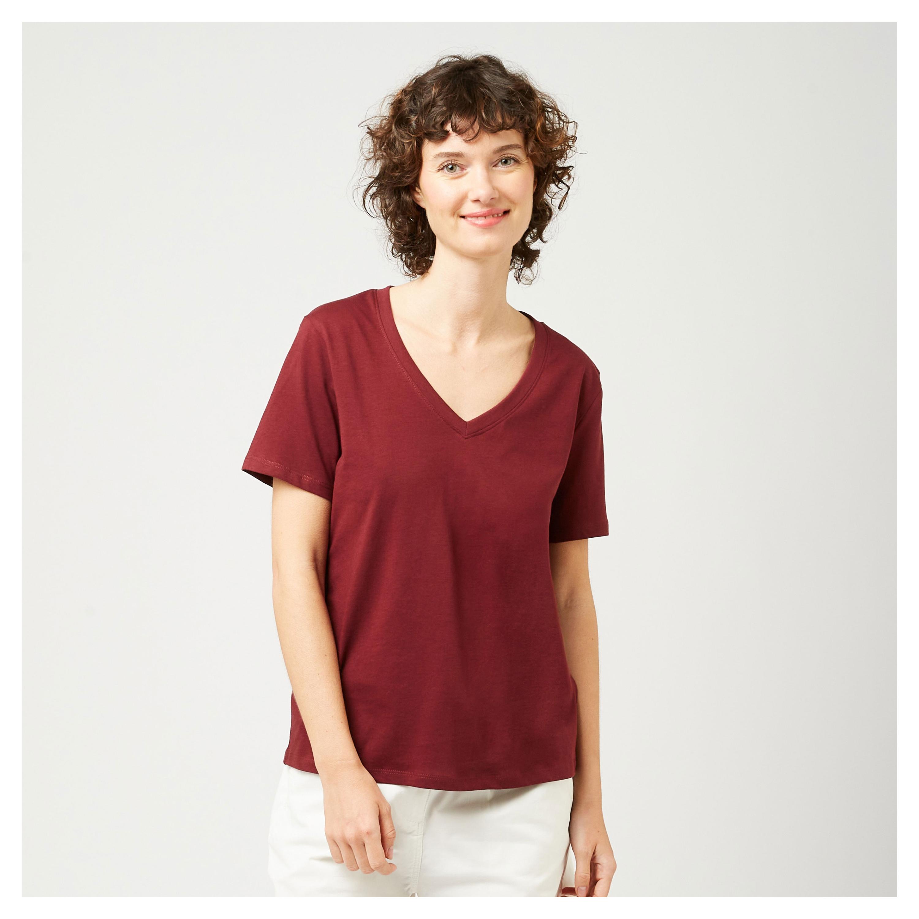 Изображение товара Футболка женская InExtenso с коротким рукавом бордовая, р. XS-XXL