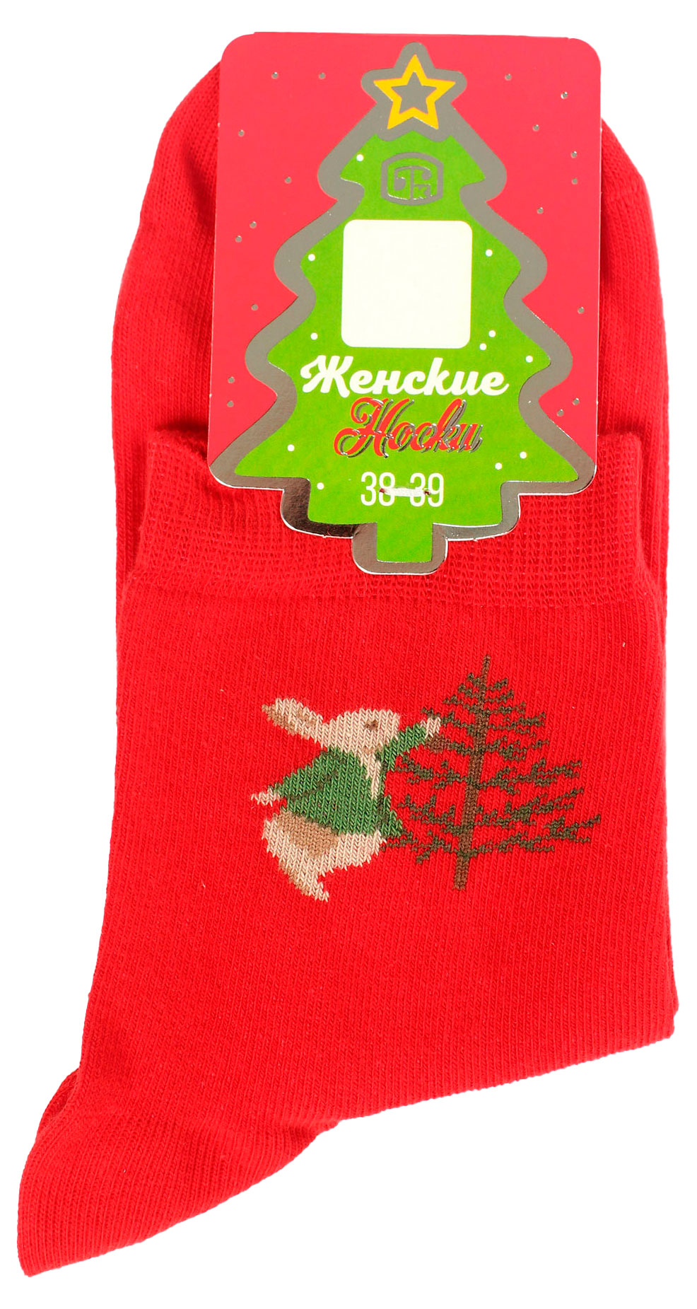 Изображение товара Носки женские «Брестские» Classic Зайка красные, р. 25