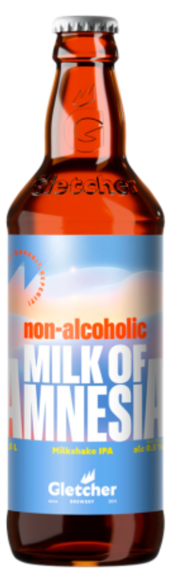 Изображение товара Пивной напиток безалкогольный Gletcher Milk of Amnesia нефильтрованный, 500 мл