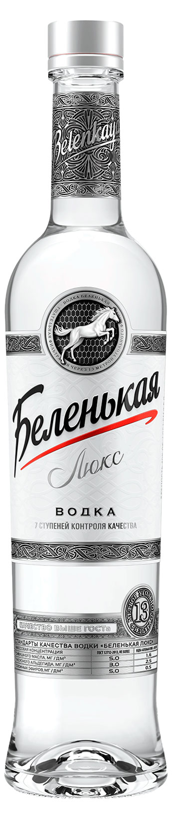 Изображение товара Водка «Беленькая» Люкс Россия, 0,5 л