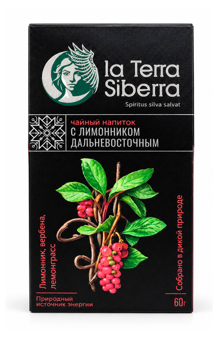 Изображение товара Напиток чайный La Terra Siberra с лимонником дальневосточным, 60 г