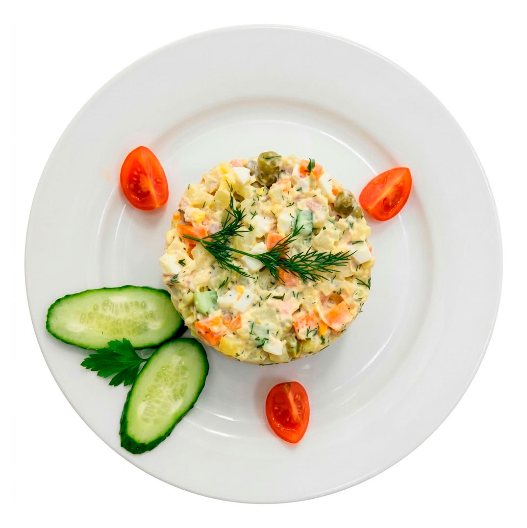 Изображение товара Салат Оливье с курицей, вес